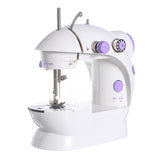 Household Multifunctional Mini Portable Sewing Machine Night Light Pedal Desktop Electric Sewing Machine Set