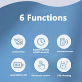 Liquid Foam Soap Dispensers Bathroom Smart Washing Hand Machine With USB Charging White High Quality ABS Material