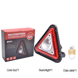 COB Glare Floodlight Car Triangle Warning Light USB Rechargeable Floodlight LED Bulbs CE Litwod 2 Years