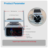 HD 2MP Wireless Rechargeable Battery IP Camera with Solar Panel Outdoor Weatherproof Home Security Camera