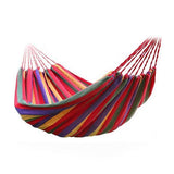 2021 Portable Outdoor Garden Hammock Hang BED Travel Camping Swing Canvas Stripe 1-2 Person Portable Hanging Bed Dropship