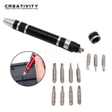 8 In 1 Mini Precision Pen Screwdriver Gadgets Screw Driver Hand Repair Tools Kit for Cell Phone Precision Screwdriver Set Pen