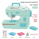 Kid Mini Sewing Machine Toy Electric Simulation DIY Mini Furniture Toy Design Cloth Knitting Machine Toddler Girl Play House Toy