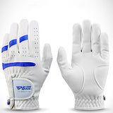 PGM Pack 1 Pair Golf Gloves Kids Left Hand Right Hand Microfiber Cloth Breathable with Ball Marker for Junior Youth Boys Girls