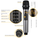 Wireless Microphone, Rechargeable Cordless Microphone Karaoke Wireless Mic Dynamic UHF Handheld with Receiver