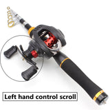 1.65m Casting Rod and Baitcasting Reel set Fishing rod with reel Portable Travel lure Rod 10-30g Lure Weight Trout Boat Rod