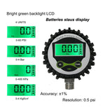 0-200psi Digital Low Pressure Gauge with 1/4&#39;&#39; NPT Bottom Connector and Rubber Protector 4 Different Measuring Units
