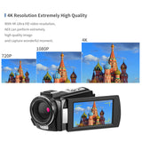 Ordro AE8 Video Camera 4K Digital Camcorder with WiFi Night Vision for YouTube Vlogging Blogger Videos Shooting Filming