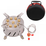 12800W Outdoor Camping Stove 9-head Gas Burner Outdoor Camping Picnic Tour Portable 7/9 Hole Fire Brimstone Stoves Burner 캠핑용품