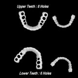 Wholesale 10 Sets False Teeth Smile Veneers Silicone Whitening Fake Tooth Smile Veneer Cosmetic Denture Brace Cover Upper Lower