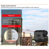 LCD Laser Rangefinder Meter Outdoor Golfs Telescopes Digital Monocular Range-Finder Angle Speed Height Measuring Tool