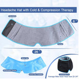 Migraine &amp; Headache Relief Hat Reusable Gel Cold Pack for Migraine or Puffy Eye Sinus &amp; Stress Relief Migraine Gel Ice Head Wrap