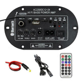 8 Inch 12V 24V 220V Three-use 3028BTMIC Car Digital Amplifier Monophone Amplifier Board With Bluetooth Radio TF Card Audio