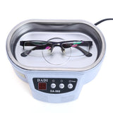 Double Powers Ultrasonic Jewelry Cleaner Bath for Watches Contact Lens Glasses Denture Teeth Electric Makeup Brush Cleaner