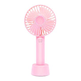 Mini Handheld Fan Portable Rechargeable Battery Operated Cooling Desktop with Base 3 Modes for Home Office Travel Outdoor A0NC