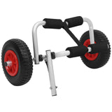 8in Kayak Trolley Accessory Aluminium Alloy Kayak Canoe Wheel Dolly Boat Carrier Trolley Load 80kg Cart Transport Lifting Tool