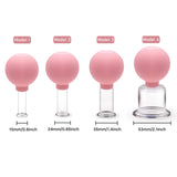 4Pcs Glass Suction Cup Facial Massage Set Vacuum Cupping Rubber Head Anti Cellulite Massager Jar Slimming Cans Body Care Therapy