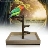 Interactive Training Playground For Parrots Wood Cage Toys Play Bird Perch Stand Home Climbing Portable Funny Tabletop