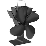 Top Deals 4 Blades Heat Powered Stove Fan Wood Burning Stove Fireplace Fan for Heated Air Eco Stove Fan Wood Log Burner Fireplac