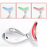 Led Facial Neck Massager Phototherapy Warming Face Neck Wrinkle Removal Machine Reduce Double Chin Skin Lift