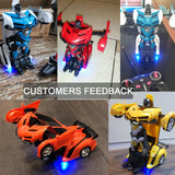 Transformation Robots Electric RC Car Sports Vehicle Model Toys Remote Outdoor RC Deformation Cars Kids Toys Boy Birthday Gift