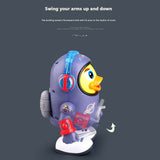 Electric Interactive Dancing Space Ducks Puzzle Enlightenment Light Music Swing Dancing Robot Montessori Educational Toys