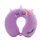 Kids Travel Neck Pillow Unicorn Memory Foam Pillow with Snap U-Shaped Airplane Car Flight Head Neck Support Pillow