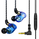 QKZ SK7 3.5mm Wired Headphones In-ear Earbuds Super Bass Music Earphone Sports Headset Noise reduction with Mic for MP3 MP4