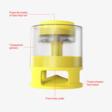 Dog Food Dispenser Container Toy with Button Dog Food Feeder Treat Dispensing Toys Slow Feeder Fun Feeding Pet Toys Food Feeder
