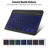 RGB Bluetooth Keyboard And Mouse Set Russian Spainish Wireless Keyboard Mouse Combo Rechargeable RGB Mouse For ipad Laptop