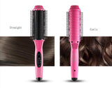 Two-In-One Multifunctional Electric Hair Straightener Comb&amp;Hair Curler Anti-scald Flat Irons Straightening Brush&amp;Curling Tool