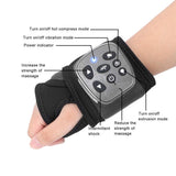 Rechargeable Intelligent Bracer Wrist Heating Wrap Compression Therapy Massager 5 Gears of adjustable vibration mode