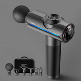 Massage Gun LCD Screen 6 Heads Handheld Muscle Therapy Massager Body Deep Tissue Muscle Massager Shoulder Neck Relaxation