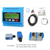 TUF-2000M DN15-100 DN50-700mm DN80-6000 DN300-6000 Digital Ultrasonic Flowmeter Module Sensor Indicator Counter Water Flow Meter