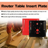 Router Table Insert Plate Electric Trimming Machine Jig Saw Flip Board with 4 Rings Screws Engraving Auxiliary Woodworking Tool