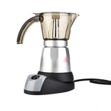 Coffee Kettle 3-6 Cups 480W Electric Espresso Moka Pot Detachable Kitchen Stovetop Coffee Maker Large Capacity 150/300ml