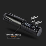 New Arrival Wireless Battery LED Display Tattoo Machine Gun Tattoo Pen Portable Strong Japan Motor Tattoo Equipment