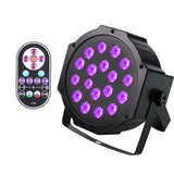 LED UV Black Par Lights DJ Disco Stage Lights with Sound Activated Remote and DMX Control for Birthday Party Wedding Dance Neon