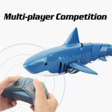 Hot 2.4G RC Shark Fish Boat Robot Radio Simulation Waterproof Model Joint Flexible Charging Shark Animal Toys For Adult Children