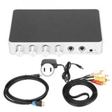 HD Multimedia Interface Mixer 4K 1080P DC 12V Adjustable Sound Microphone Amplifier AC 100-240V 50-60Hz for Laptops Computers