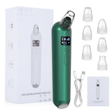 Electric Blackhead Removal Hot Compress Face Pore Cleaner Light Therapy Device Beauty Grease Pimple Black Dots Suction Remover