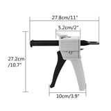 Manual Caulking Gun Dispenser 50ml 2 Component AB Epoxy Sealant Glue Gun Applicator Glue Adhensive Squeeze Mixed 1:1 2:1
