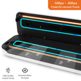 Food Vacuum Sealer Machine Touch Screen One Key Operation Strong Suction Preservation Vacuum Lock Fresh Moisture Mildew Proof