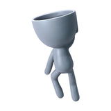 Human Shaped Gift Succulent Pot Ceramic Planter Office Craft Small Home Decor Multifunctionmu Garden Patio For Desktop Balcony
