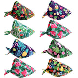 8pcs Dog Pet Summer Bandana Tropic Pattern Dog Bandana Triangle Dog Bib Scarf