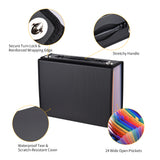 Accordian File Folder Organizer 24 Pockets Expanding File Case with Cover A4 Letter Size Document Organizer for Home Office