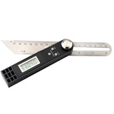 Stainless Steel Gauge Electronic Level Digital Protractor Sliding Angle Finder Battery Operated T Bevel Inclinometer 360 Degree