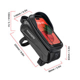 Waterproof Bicycle Phone Mount Bags Front Frame Top Tube Bag with Touchscreen Phone Holder Case Cycling Bike Tool Storage Bag