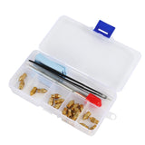 34 Pieces of 3D Printer Nozzle Cleaning Kit Mk8 Brass Nozzle with 0.2 to 1.0mm Cleaning Needle Tweezers