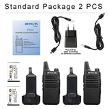 RETEVIS 2 pcs Mini Walkie Talkie PMR 446 Portable Two-way Radio ht PTT Walkie-talkies RT622 Portable Radio for Hunting Cafe RT22